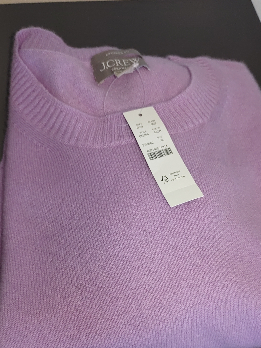J. Crew Women's Light Lavender Crewneck Sweater